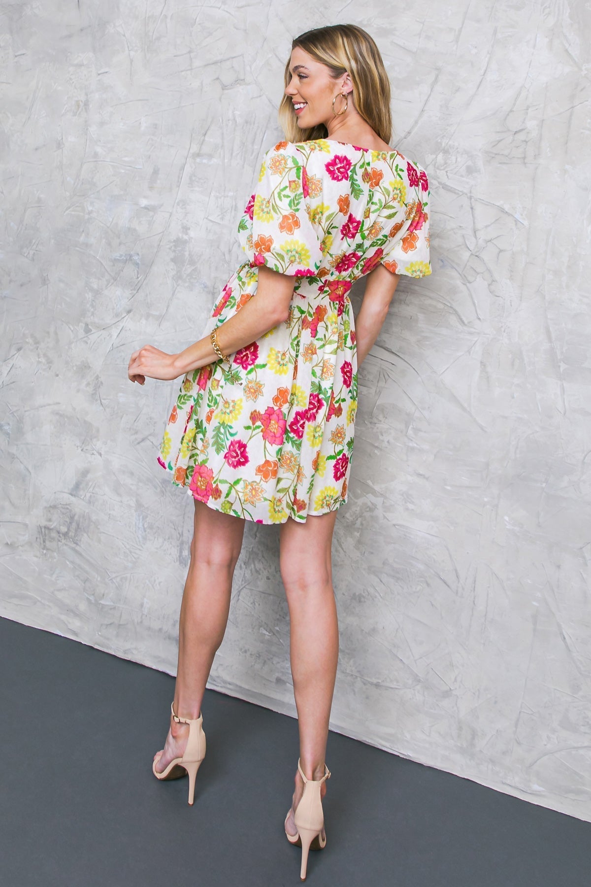FREE ME TODAY FLORAL WOVEN MINI DRESS Flying Tomato